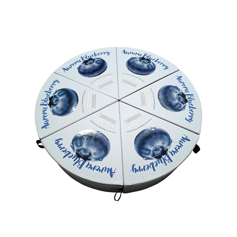 Bulat Blueberry Buah Kotak Kertas Kemasan Kotak Enli-Six Square Fan Packaging