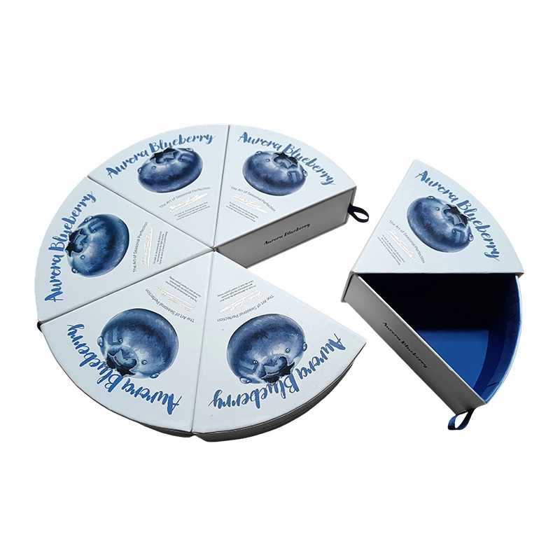 Bulat Blueberry Buah Kotak Kertas Kemasan Kotak Enli-Six Square Fan Packaging